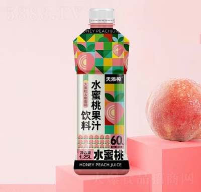 天添榨水蜜桃果汁饮料1.25L